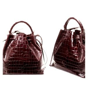NWT| ZARA CROC BUCKET BAG
